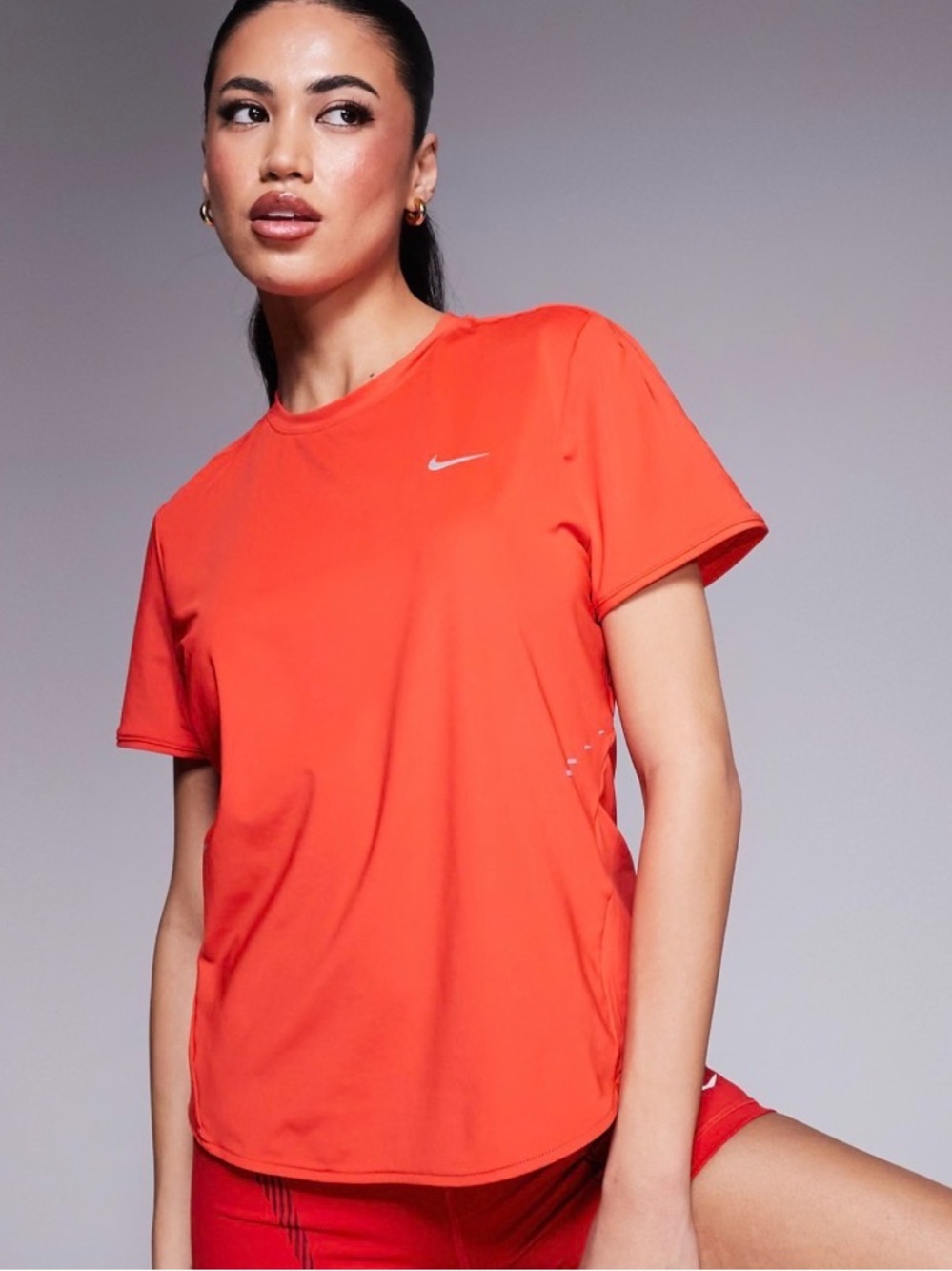 Nike Women’s Dri-Fit Top L BNWT Red Reflective Performance Top Active Shirt